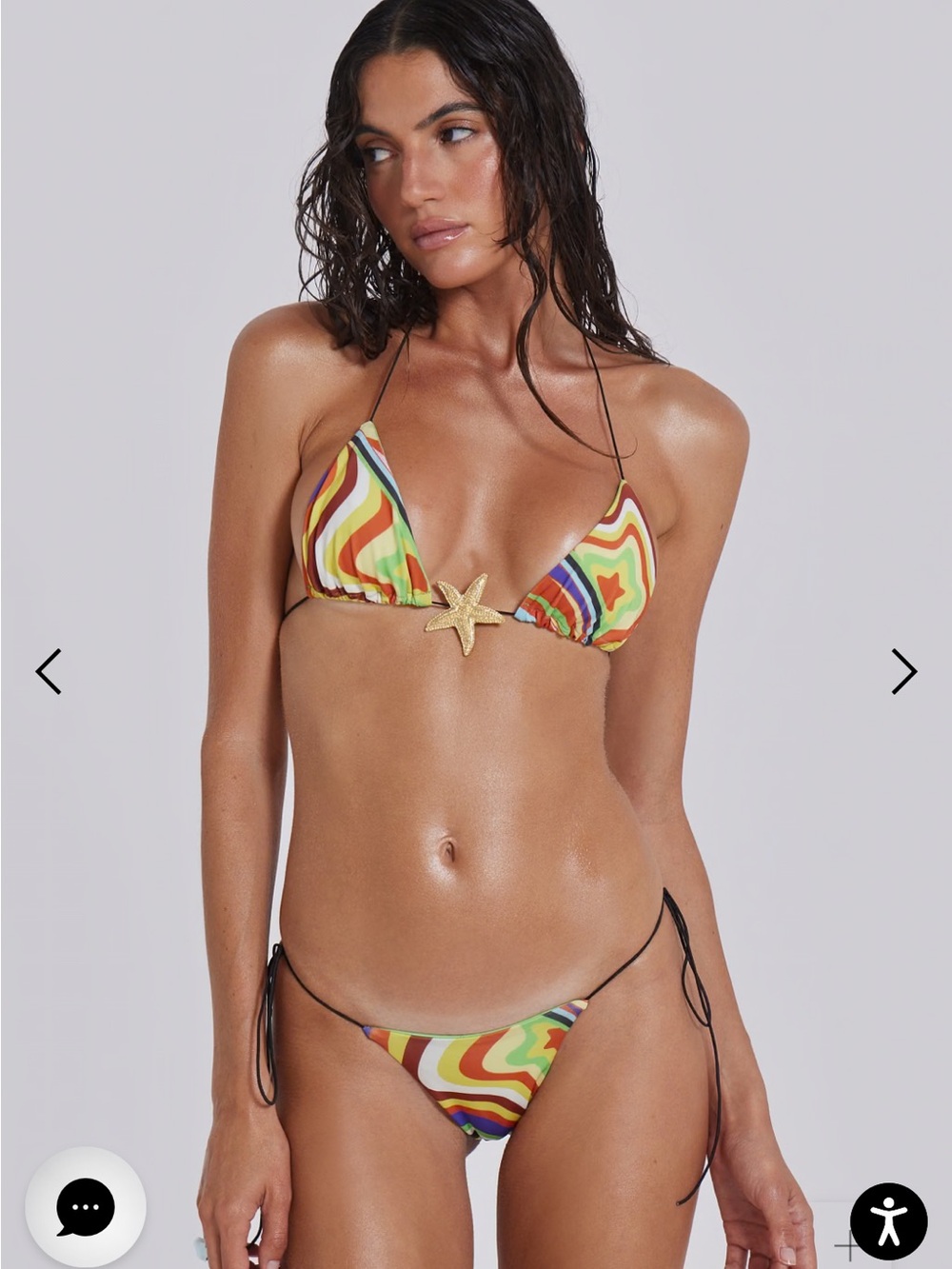 Jaded London Oliana Triangle Bikini Top & bottom (uk size 10)